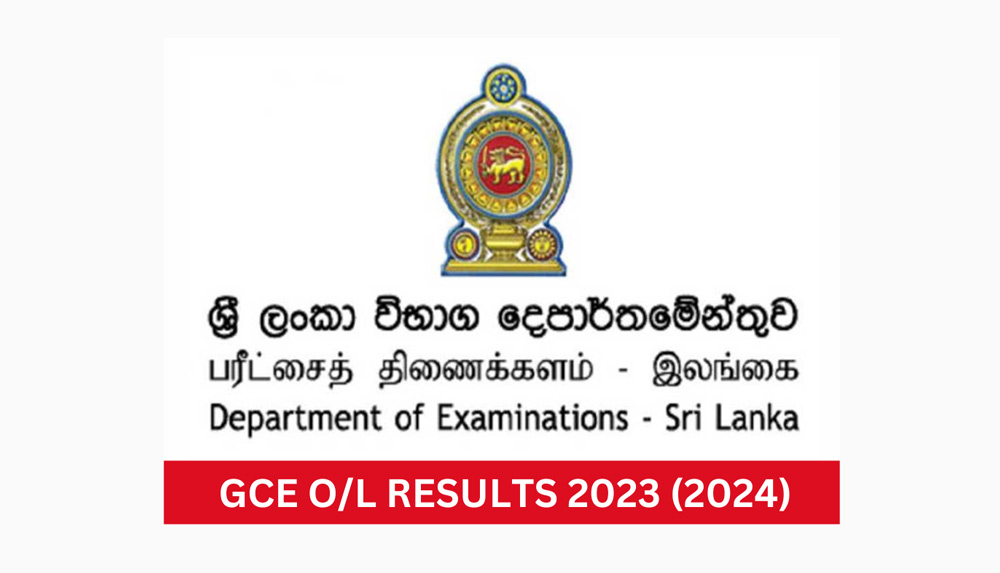 GCE O/L Results 2023 (2024) Department of Examinations